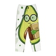 thumbnail image 4 of Fotbe Avocado with Glasses Women's Pajama Pants,Sleepwear Pants,Pj Bottoms Drawstring And Pockets-Small, 4 of 9