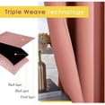 thumbnail image 5 of Double Pinch Pleated 100% Polyester Blackout Window Curtain Panels & Drapes and Thermal Insulation for Bedroom Living Room Kids Room & Window (2 Panels , 42" W x 45" L) { Blush }, 5 of 8