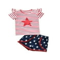 thumbnail image 2 of PENGXIANG Bébé Indépendance Jour Manches Courtes + Short Étoile à Cinq Branches Rouge 2-3 Ans, 2 of 6