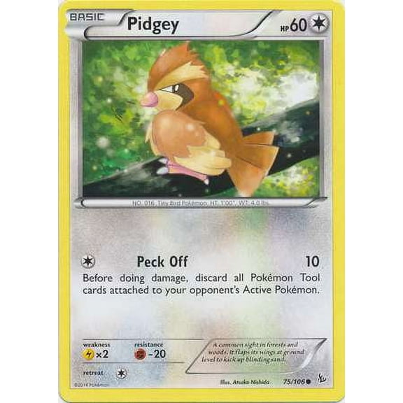 Pokemon Flashfire Pidgey #75