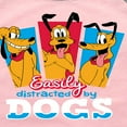 thumbnail image 3 of Mickey & Friends - Easily Distracted By Dogs - Toddler And Youth Girls Raglan Graphic T-Shirt, 3 of 4
