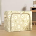 thumbnail image 4 of SLYNSHome Large Capacity Storage Bag Foldable Organizer with Two-Way Zipper for Clothes Toys Quilts Dormitory Moving - Beige, 4 of 7