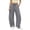 Dark Gray-PANTS, variant on Women's Patch Pocket Wide Leg Sweatpants High Waist Drawstring Loose Casual Streetwear Pants White XL
