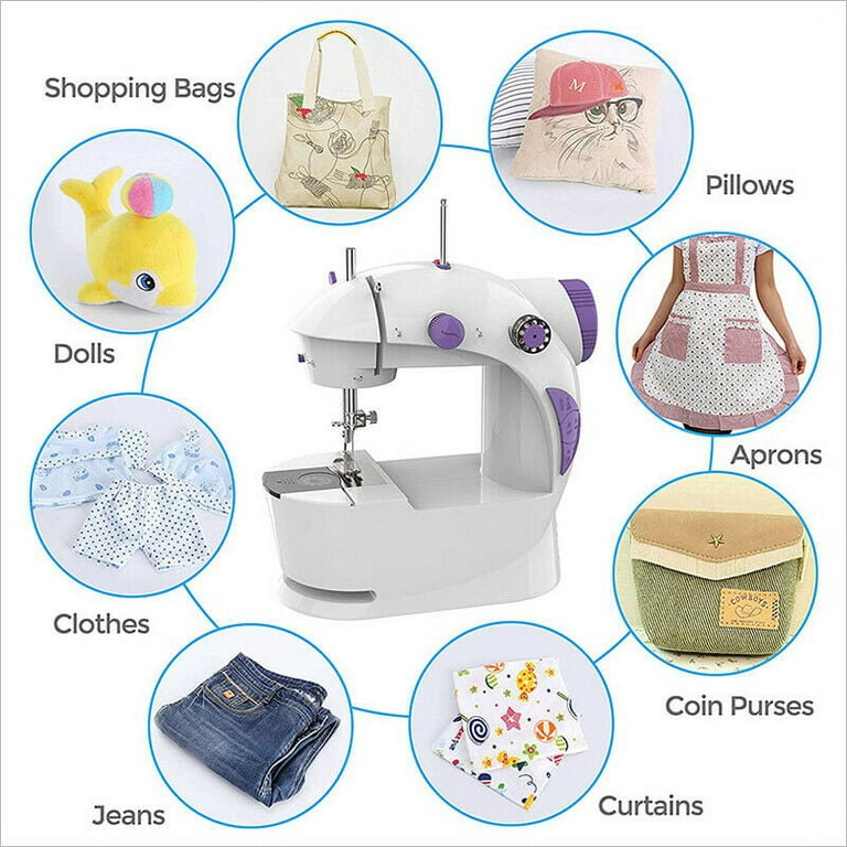 Mini Sewing Machine For Beginners Adult, 122-Piece Portable Sewing Machine,  Dual Speed Small Sewing Machine, Adults And Kids Sewing Machine, Travel