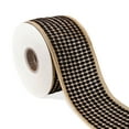 thumbnail image 4 of 3 in. Carmel Jacquard Double Sided Black Ribbon with Gold Piping, 4 of 5