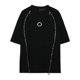 thumbnail image 1 of Camisetas de mujer de verano con diseño de lentejuelas, cremalleras dobles, holgadas, cómodas, de media manga, picantes, para chica, para uso diario, populares, sencillas, ropa de calle, 1 of 6