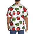 thumbnail image 3 of Kdxio Men's Hawaiian Shirt for Men Short Sleeve Shirt Hand Drawn Strawberry Summer Casual Holiday Beach Button Down T-Shirts, 3 of 7
