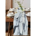 thumbnail image 4 of Marble Grey White Table Runner Cotton Linen 72 Inch Holiday Dresser Scarves, Abstract Modern Geometric Printed Tablerunner for Kitchen Coffee Dining Bedroom Living Room Dinner Scarf Décor 13''x72'', 4 of 9