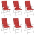 thumbnail image 4 of vidaXL Garden Highback Chair Cushions 6 pcs Red 47.2"x19.7"x1.2" Fabric, 4 of 9