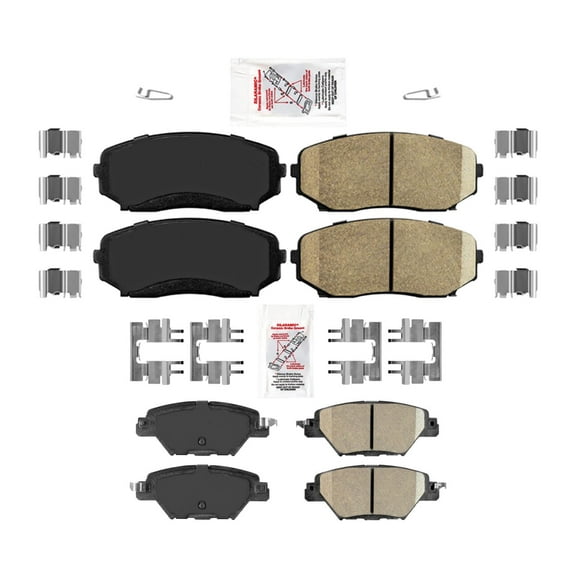 AmeriPro Ceramic Front   Rear Disc Brake Pads Hardware For 2016-2023 Mazda CX-9