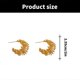 thumbnail image 3 of Irregular Distorted Letter C Studs Earrings Fashion Statement Copper Jewelry Comfort Earwear for Parties and Daily Wear, 3 of 4