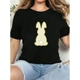 thumbnail image 1 of Women'S Funny Easter Shining Rabbit Print Graphic T-Shirt Plus Size Cotton Soft Stylish Casual Short Sleeve Crew Neck Top Tee For Adult, Men, Women, Teen, Teenager, Adolescent, Youth, 1 of 6