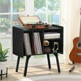 thumbnail image 6 of Record Player Stand, Vinyl Record Storage Cabinet Holds up to 120 Albums, Modern Turntable Stand for Living Room Office, Black, 6 of 6