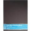 Crescent Cardboard 8-1114 Solid Black Mounting Board Value Pack, 11 x 14 in. - 3 per Pack