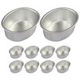thumbnail image 1 of Molde de acero inoxidable para hornear pasteles y queso, 10 Uds., forma ovalada, para queso HOMEMAXS 16255490-MX, 1 of 7