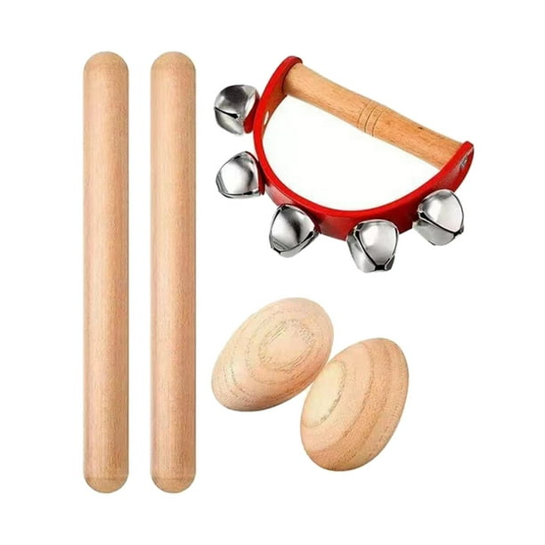 Juego educativo de música de madera, instrumentos musicales de