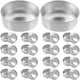 thumbnail image 1 of 500 latas de aluminio para velas de té, recipientes vacíos para velas de té, para hacer velas (plateadas), 1 of 8