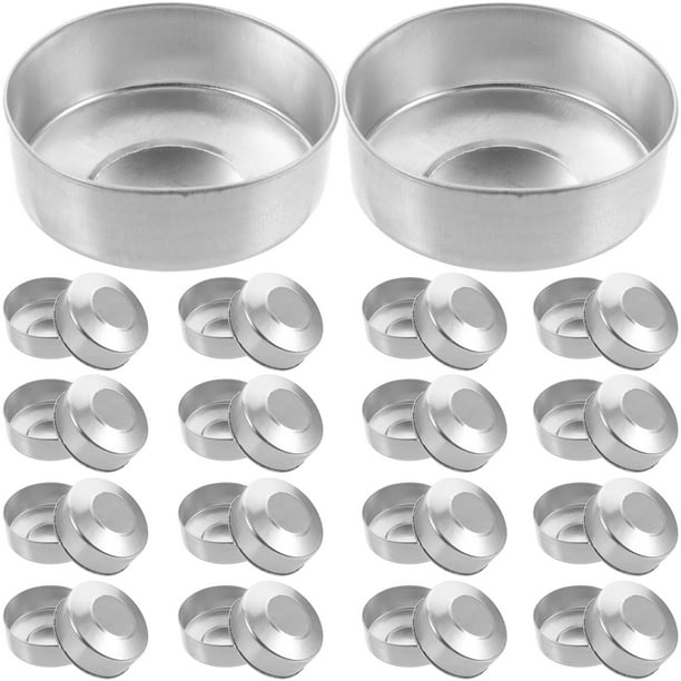 500 latas de aluminio para velas de té, recipientes vacíos para velas de té, para hacer velas (plateadas)
