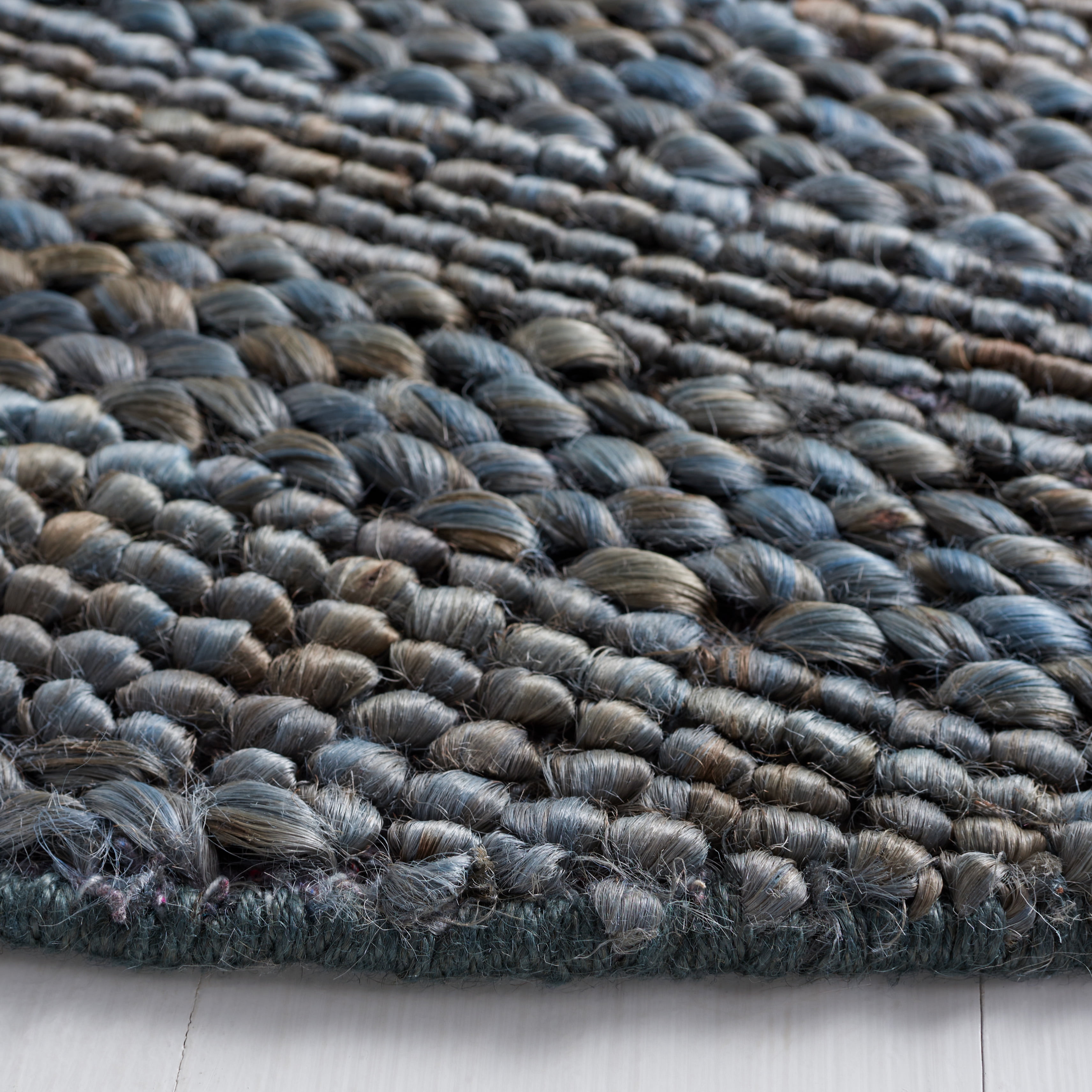 SAFAVIEH Natural Fiber Henrika Geometric Area Rug, Grey, 8' x 8' Round