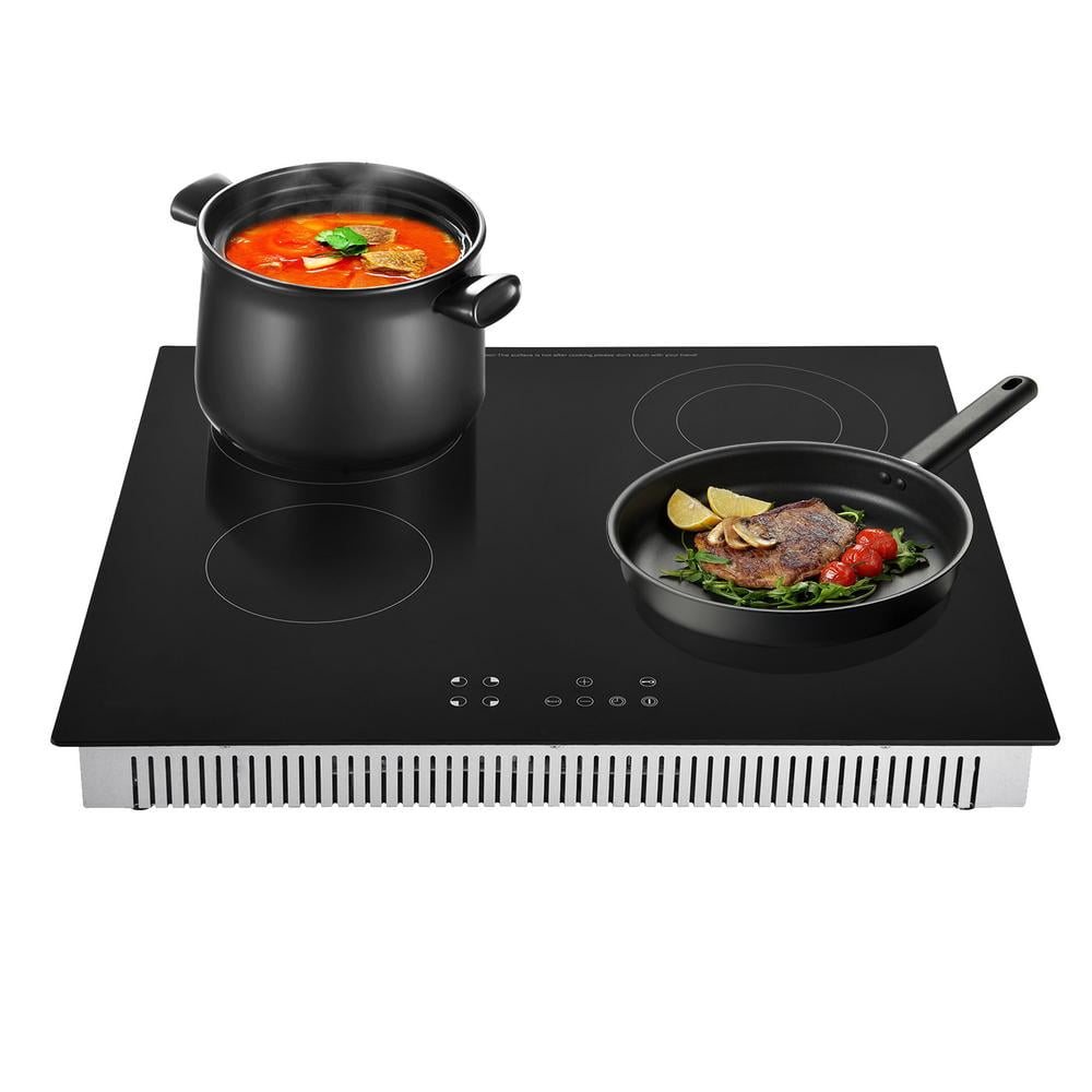 Touch Control Cook Top Stove Electric, Countertop Induction Cooker with 4 Burners, Kitchen Stove Burner 220-240V for High-Temperature Cookware