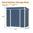 thumbnail image 6 of JAORD Metal Outdoor Storage Shed with Sliding Door for Garden,6.3x4.1 ft, Blue & White, 6 of 7