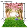 thumbnail image 5 of Spring Photography Backdrop Easter Woodland Big Tree Meadow Grass White Flower Fairy Tale Photo Studio Booth Background, 5 of 8