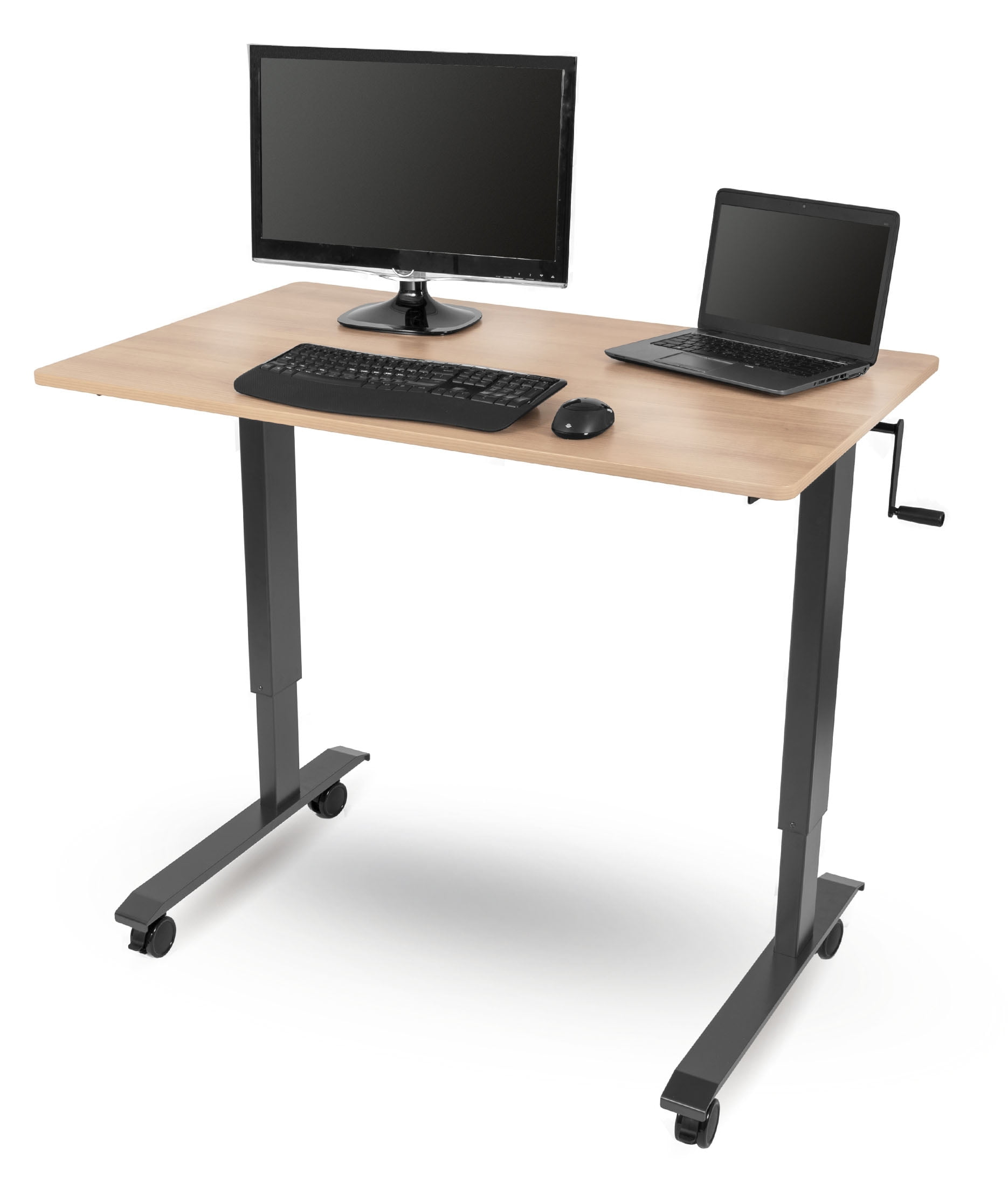 48 Crank Adjustable Height Sit To Stand Up Desk Charcoal Frame
