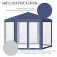 thumbnail image 3 of Outsunny 13' x 11' Garden Party Tent Hexagon Patio Canopy w/ Netting Blue, 3 of 9