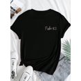 thumbnail image 2 of Women Christian T Shirt God Is Within Her She Will Not Fall Psalm 46:5 Bible Verse Graphic Tee Faith Inspirational Oversized Casual Summer Streetwear, 2 of 5