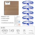 thumbnail image 2 of Gafas de seguridad HANCHS, 5 unidades, ajustables, de visión amplia, azules, 2 of 9