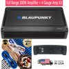 Blaupunkt AMP2002 Audio 2-Channel Full Range 300W Amplifier + 4 Gauge 2500W Blue
