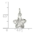 thumbnail image 2 of Sterling Silver Polished Plumeria Flower Pendant, 2 of 2