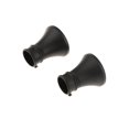 thumbnail image 1 of 2 Pcs Embouts de Tringle à Rideaux Tête de Tringle pour Tige de Ø 28 mm Corne#Noir, 1 of 7