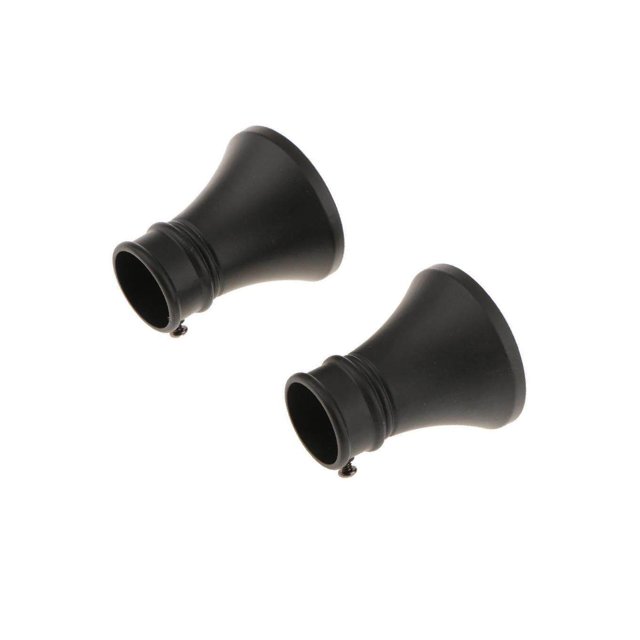2 Pcs Embouts de Tringle à Rideaux Tête de Tringle pour Tige de Ø 28 mm Corne#Noir