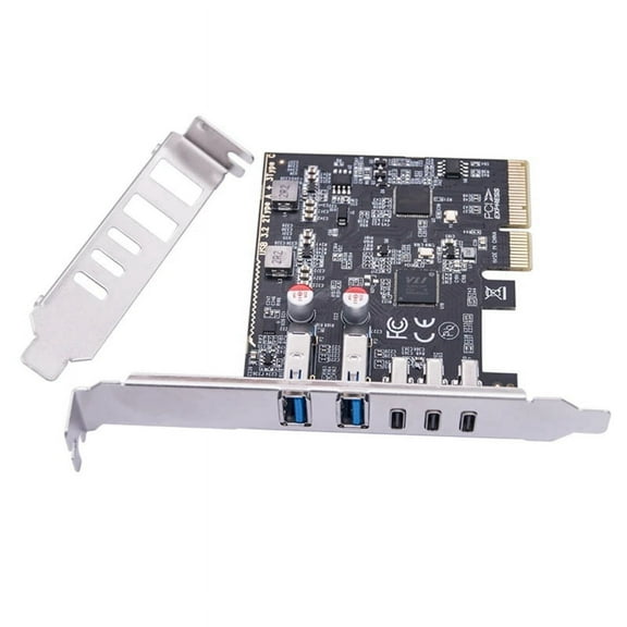 USB PCIE Card 2Port USB3.2 GEN2 USB-A 3Port Type C 10Gbps Expansion PCI-E X4 HUB Adapter for Desktop New