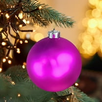 HCBY 1PcS hatterproof Christmas Plastic Ball, Matte Finish Christmas Ornament UV Resistant for Outdoor Xmas Tree Decor Gift idea(Hot Pink,4.72")