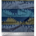 thumbnail image 1 of Soimoi Japan Crepe Satin Fabric Musical Sound Wave Lines Shirting Printed Fabric 1 Yard 42 Inch Wide, 1 of 1