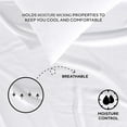 thumbnail image 3 of Sleepdown Jersey Knit King Size Sheets Set 4pc | 100% T-Shirt Cotton Blend Soft Breathable Jersey King Sheets | Stretchy Comfy All Season Jersey Sheets King Size | Deep Pocket King Sheet Set, White, 3 of 8