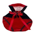 thumbnail image 2 of Pet Halloween Vampire Cape, Black Red Velvet Bat Bow Cloak, Gothic Cosplay Outfit For Cats Small Dogs, 2 of 6
