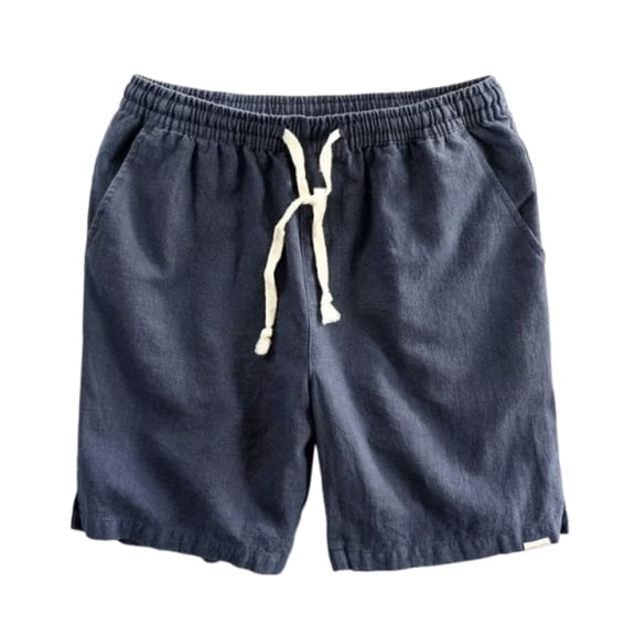 Men's Casual Shorts Drawstring Elastic Waist Shorts Classic Fit Summer Beach Athletic Shorts with Pockets Solid Color Lounge Sweat Shorts,Blue 3XL