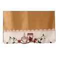 thumbnail image 6 of Cappuccino Embroidery Design Kitchen Curtain with Swag and Tier Set 36 inch Coffee Color, 6 of 6