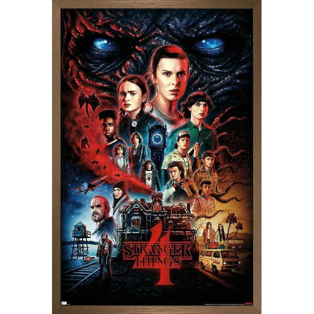 Netflix Stranger Things: Season 4 - One Sheet Wall Poster, 22.375" x 34" Framed