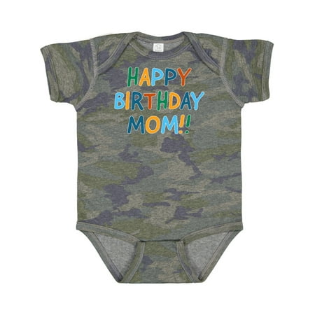 

Inktastic Happy Birthday Mom!! Gift Baby Boy or Baby Girl Bodysuit