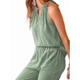 thumbnail image 3 of Women'S Hollow Out Halter Neck Sleeveless Top & Wide Leg Pants, Summer Casual Outfit Set Green XL, 3 of 9