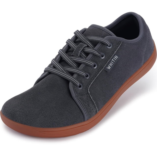 Zapatillas WHITIN casuales de piel descalza, anchas, 8.5 W, gris goma 42