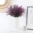 thumbnail image 4 of Morttic 6 Bundles Artificial Lavender Outdoor Plants UV Resistant Fake Flowers No Fade Plastic Greenery Plants Decor for Front Porch Planters Decoration (Purple), 4 of 11