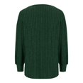 thumbnail image 5 of SEAOPEN Womens Puff Short Sleeve Sweater Crew Neck Pullover Tops Ribbed Knit Sweater Blouse under $10.00 Green,XXXXXL, 5 of 5