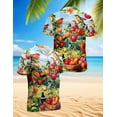 thumbnail image 2 of Netecom Apple Fruits and Birds Hawaiian Shirt, Fruits Lover Gifts, Tropical Animal Button Down Summer Beach Shirts, 2 of 6