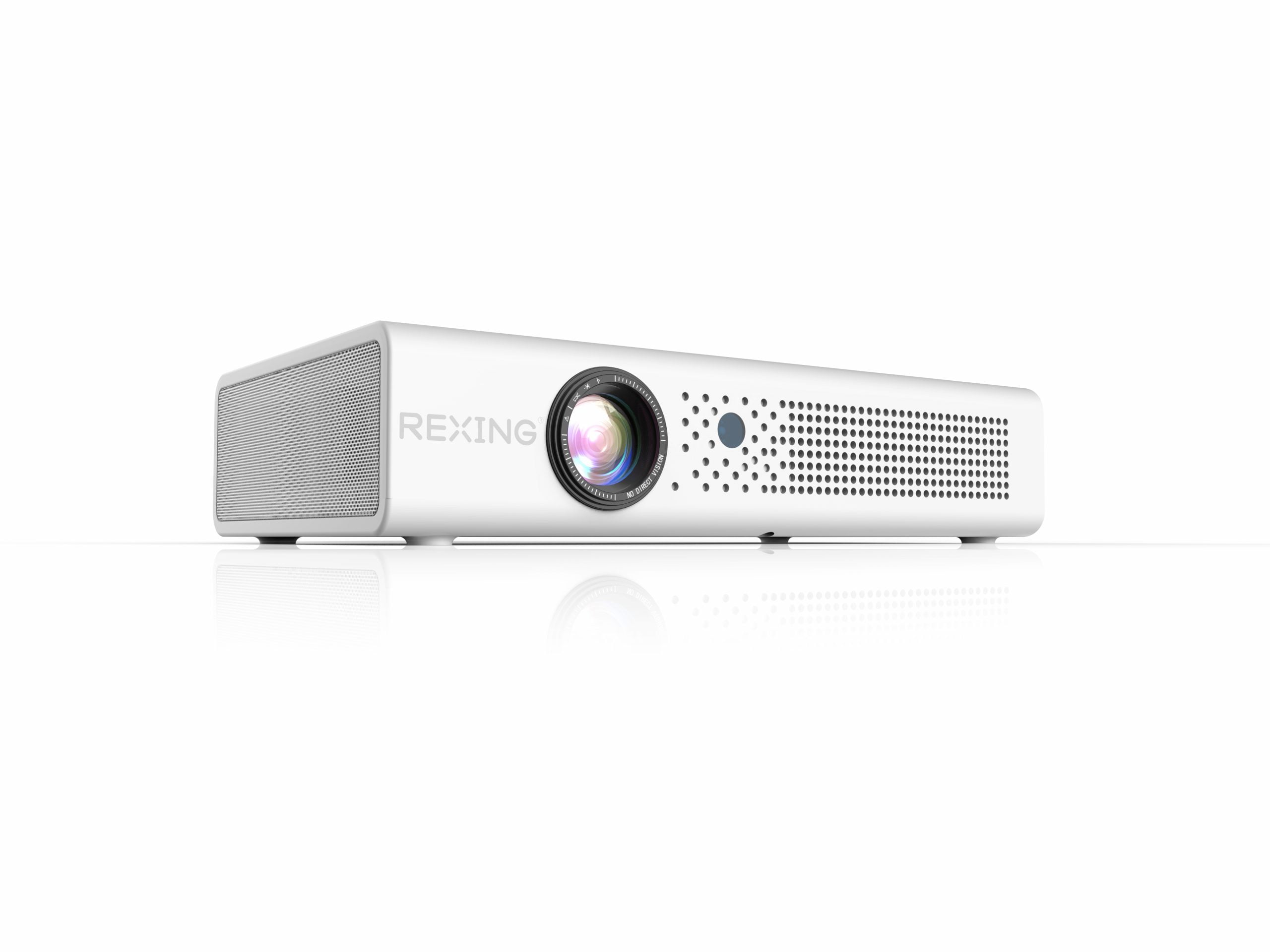 Rexing PV6 Smart DLP 3D Projector  600ANSI Lumens 40-100" , Wi-Fi, Bluetooth