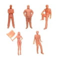 thumbnail image 2 of Juego de 5 uds. de figuras a escala 1/64, figuras sin pintar, modelos de personas pequeñas realistas, trenes arquitectónicos para paisaje DIY,, 2 of 9